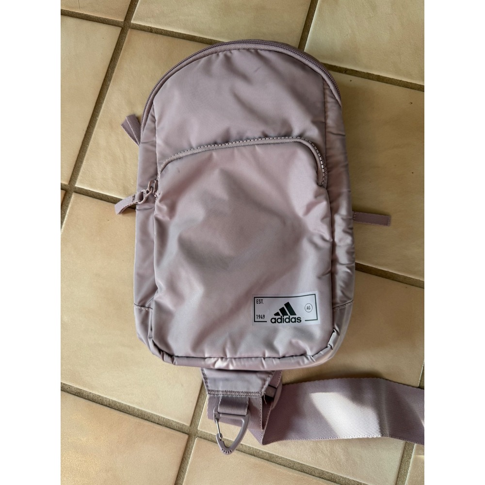 Adidas Sling Bag Lavender Purple Crossbody Backpack Detachable Pouch RN90288